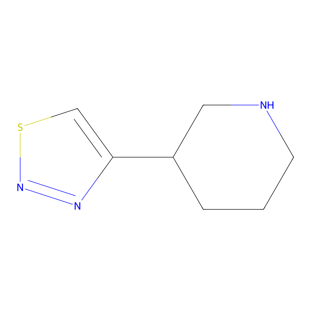 4-(Piperidin-3-yl)-1,2,3-thiadiazole molecular structure, CAS 1381366-36-4
