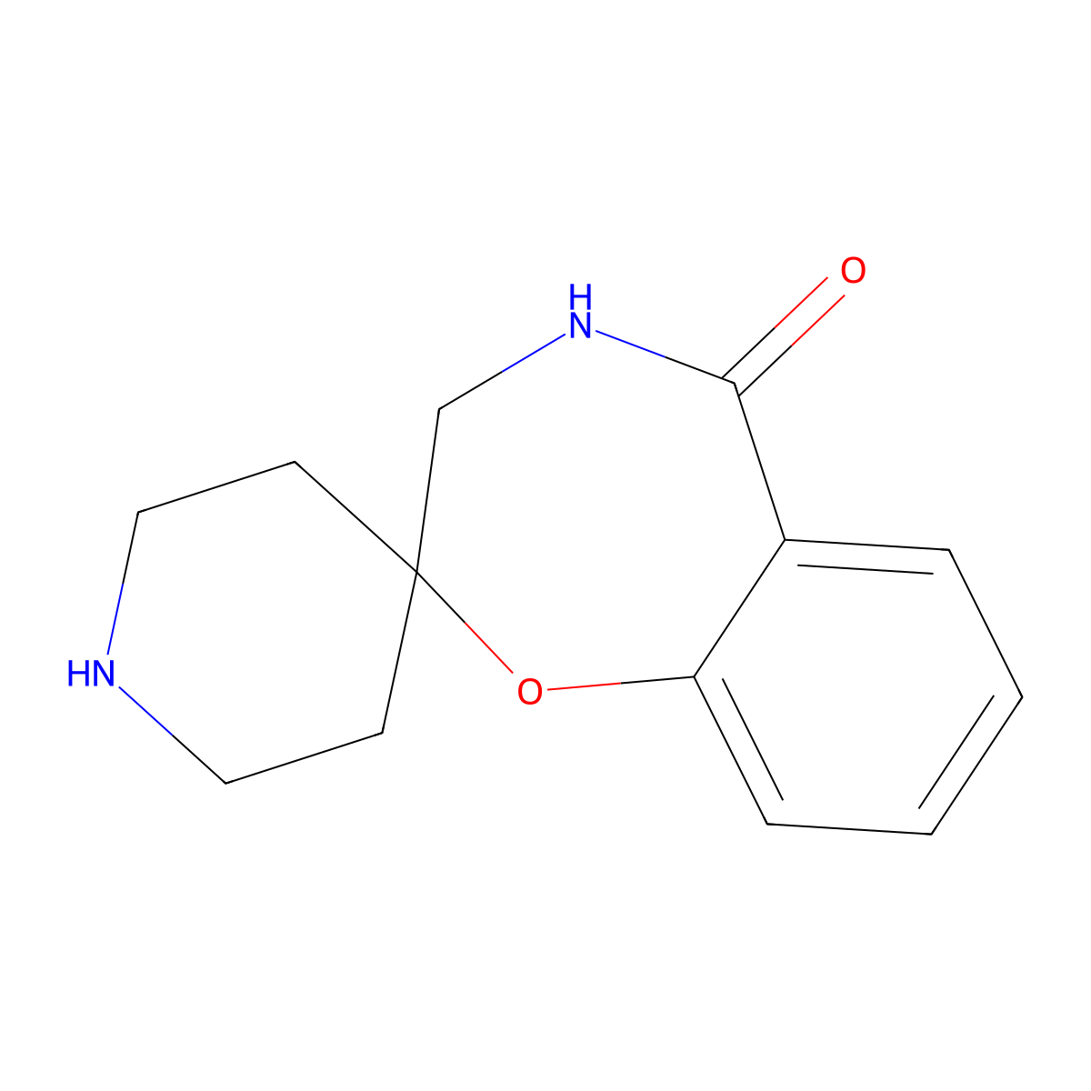 3,4-Dihydro-5h-spiro[benzo[f][1,4]oxazepine-2,4'-piperidin]-5-one molecular structure, CAS 1381372-80-0