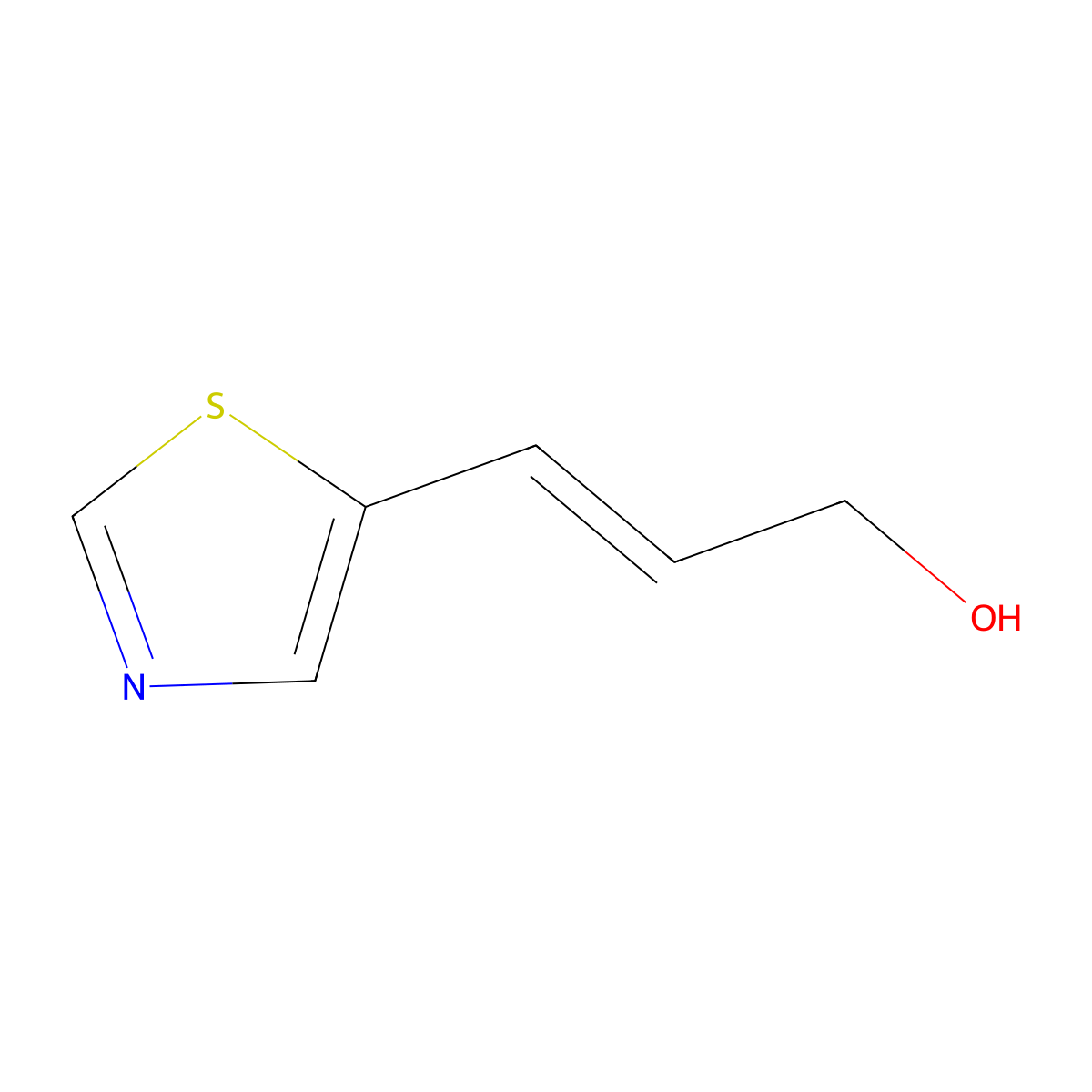 2-Propen-1-ol, 3-(5-thiazolyl)- molecular structure, CAS 138139-23-8