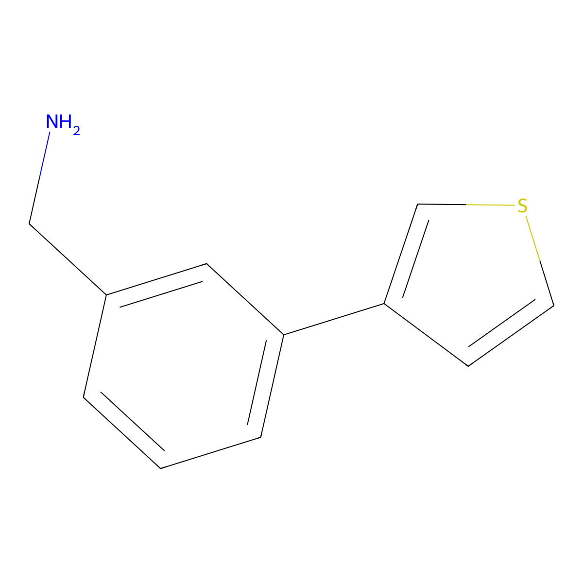 [3-(Thiophen-3-yl)phenyl]methanamine molecular structure, CAS 138139-99-8