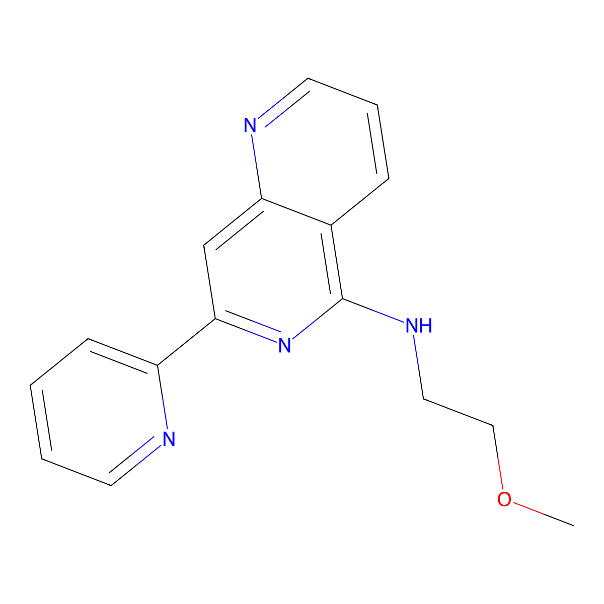 N-(2-Methoxyethyl)-7-(pyridin-2-YL)-1,6-naphthyridin-5-amine molecular structure, CAS 1381397-72-3