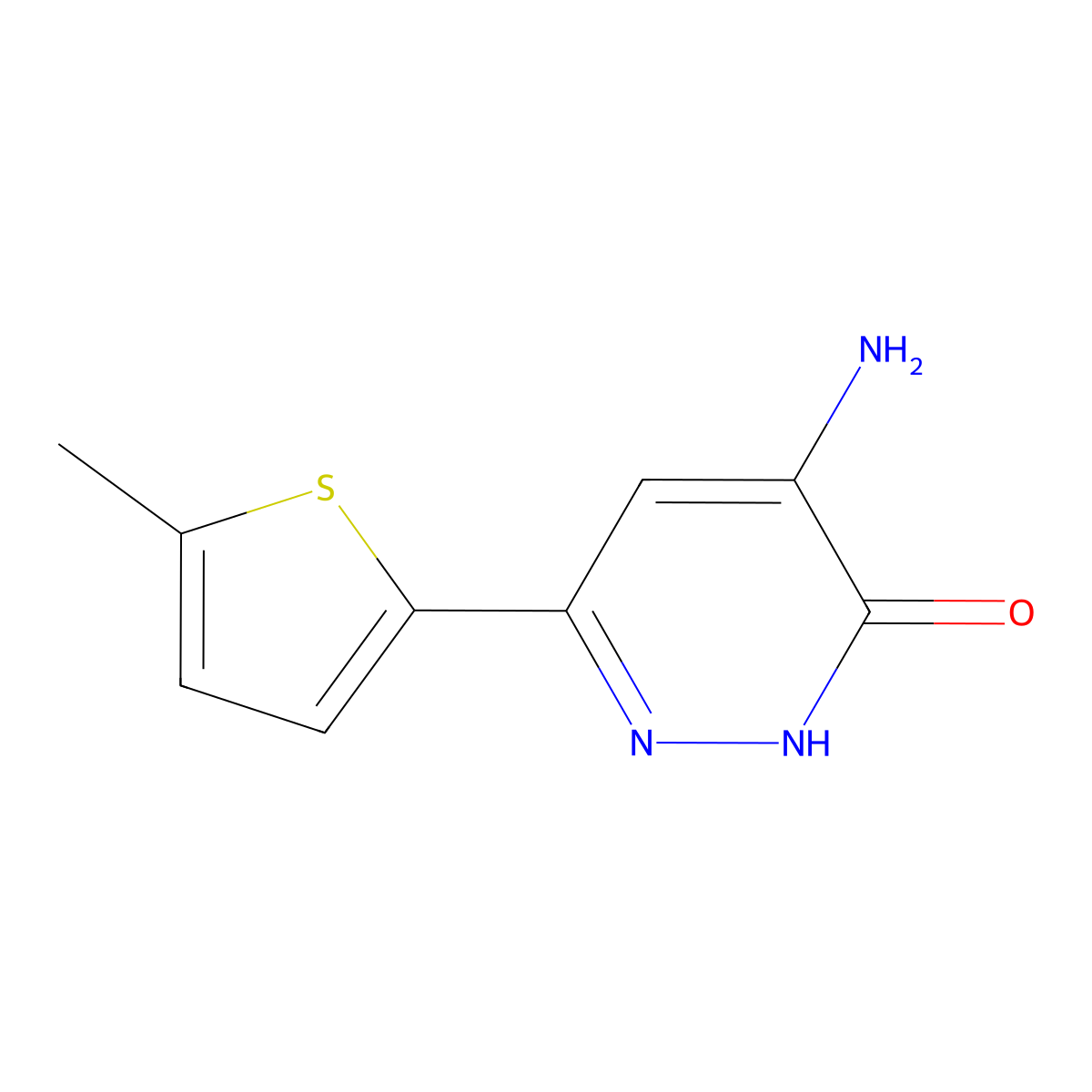 4-Amino-6-(5-methylthiophen-2-yl)pyridazin-3-ol molecular structure, CAS 1381399-86-5