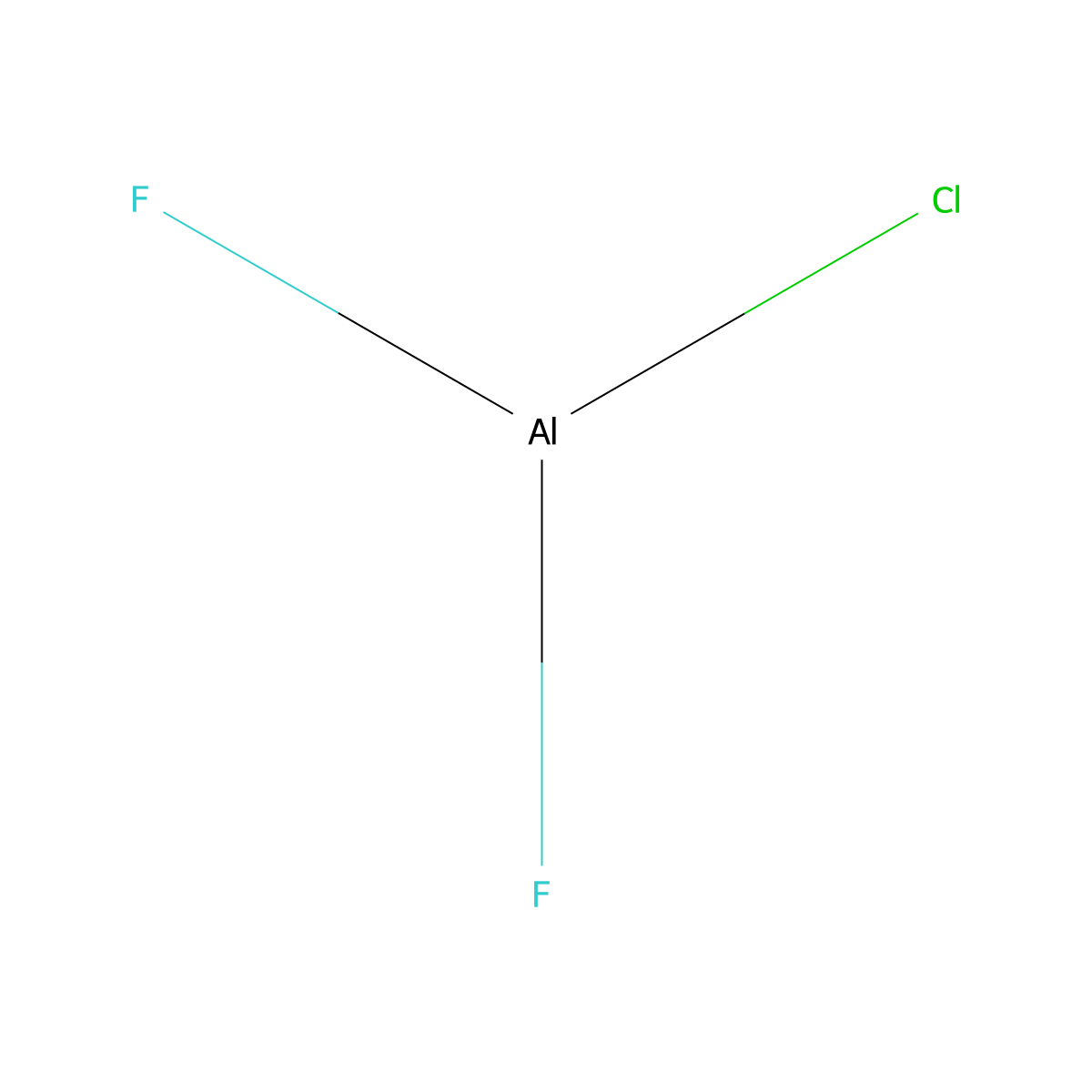 Chloro(difluoro)alumane molecular structure, CAS 13814-65-8