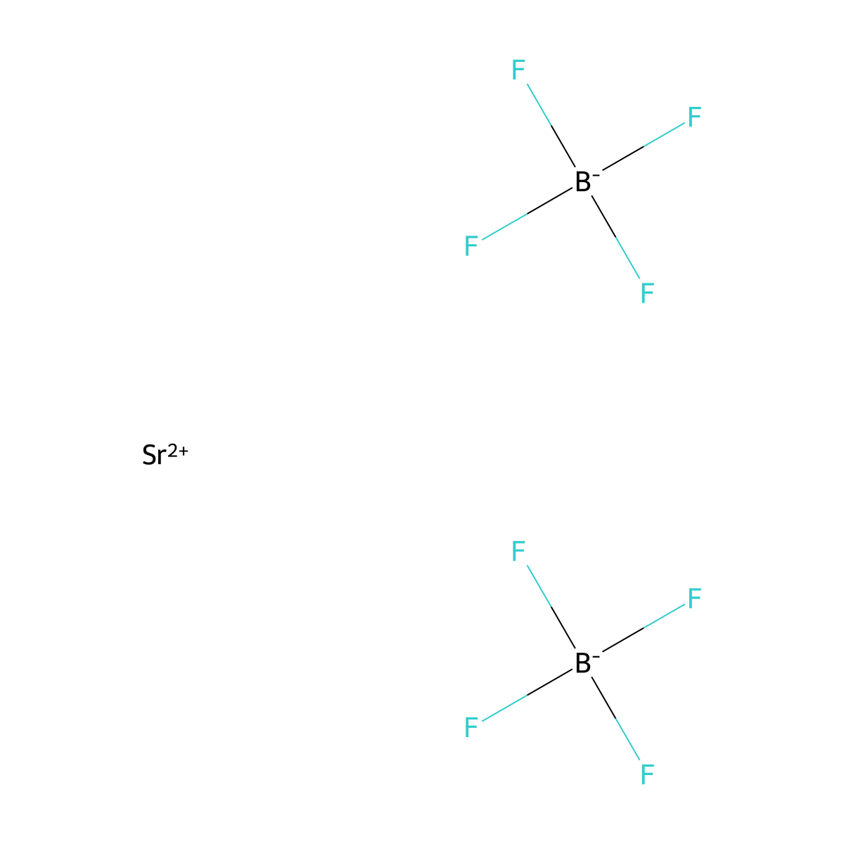Borate(1-), tetrafluoro-, strontium (2:1) molecular structure, CAS 13814-98-7