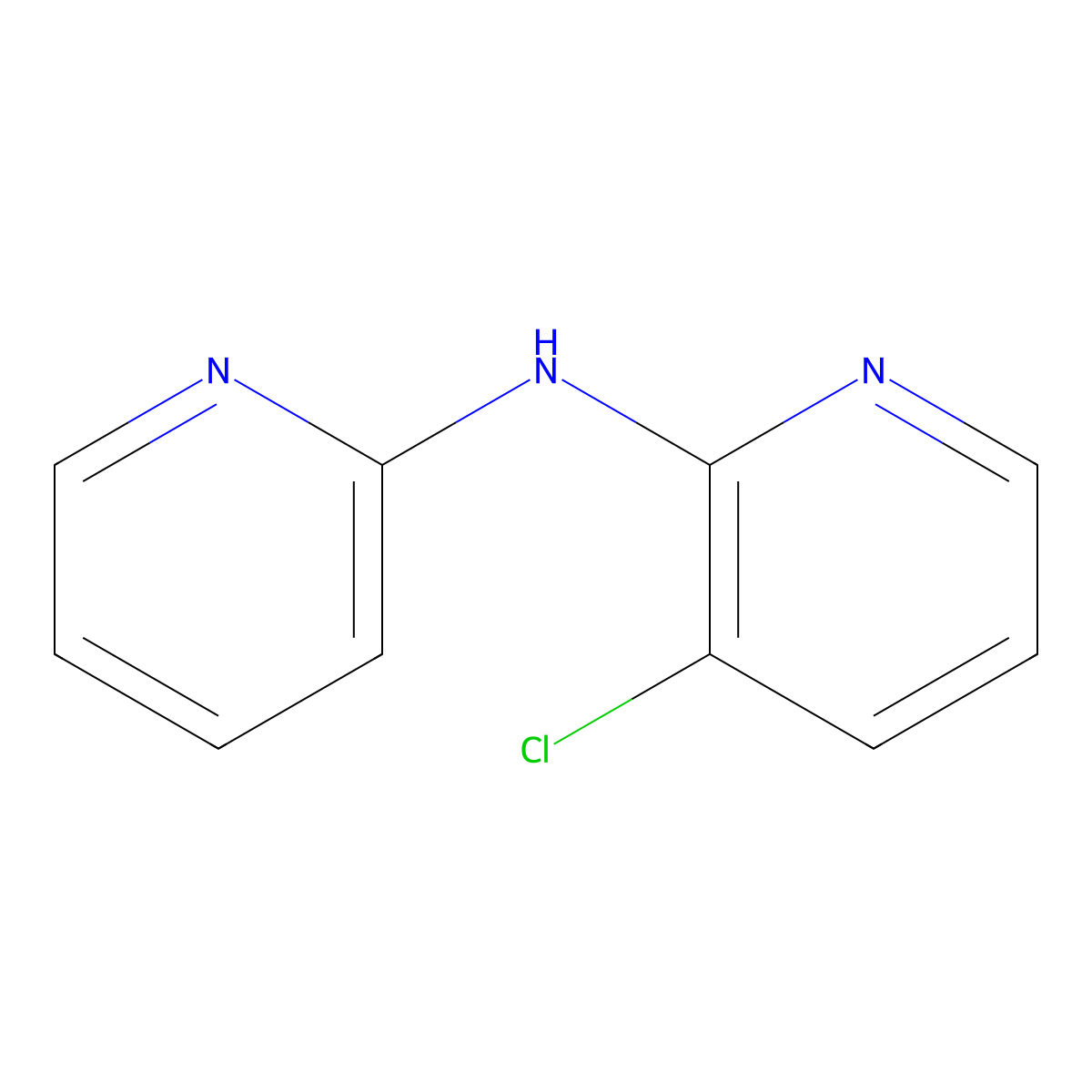 3-chloro-N-pyridin-2-ylpyridin-2-amine molecular structure, CAS 138144-95-3
