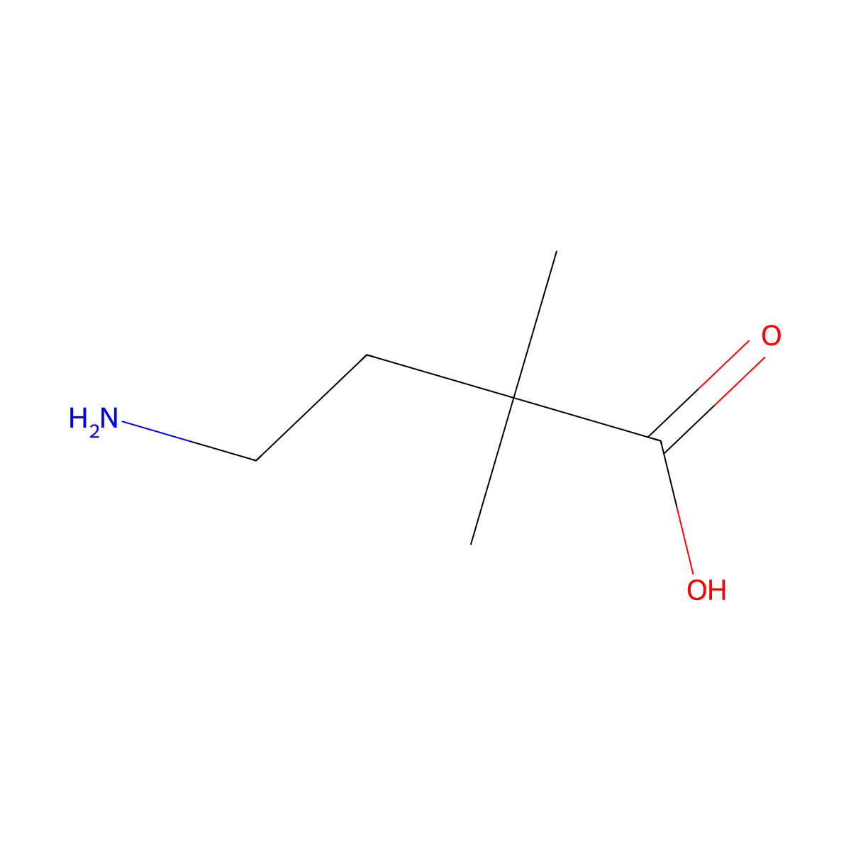 4-Amino-2,2-dimethylbutanoic acid molecular structure, CAS 138146-22-2
