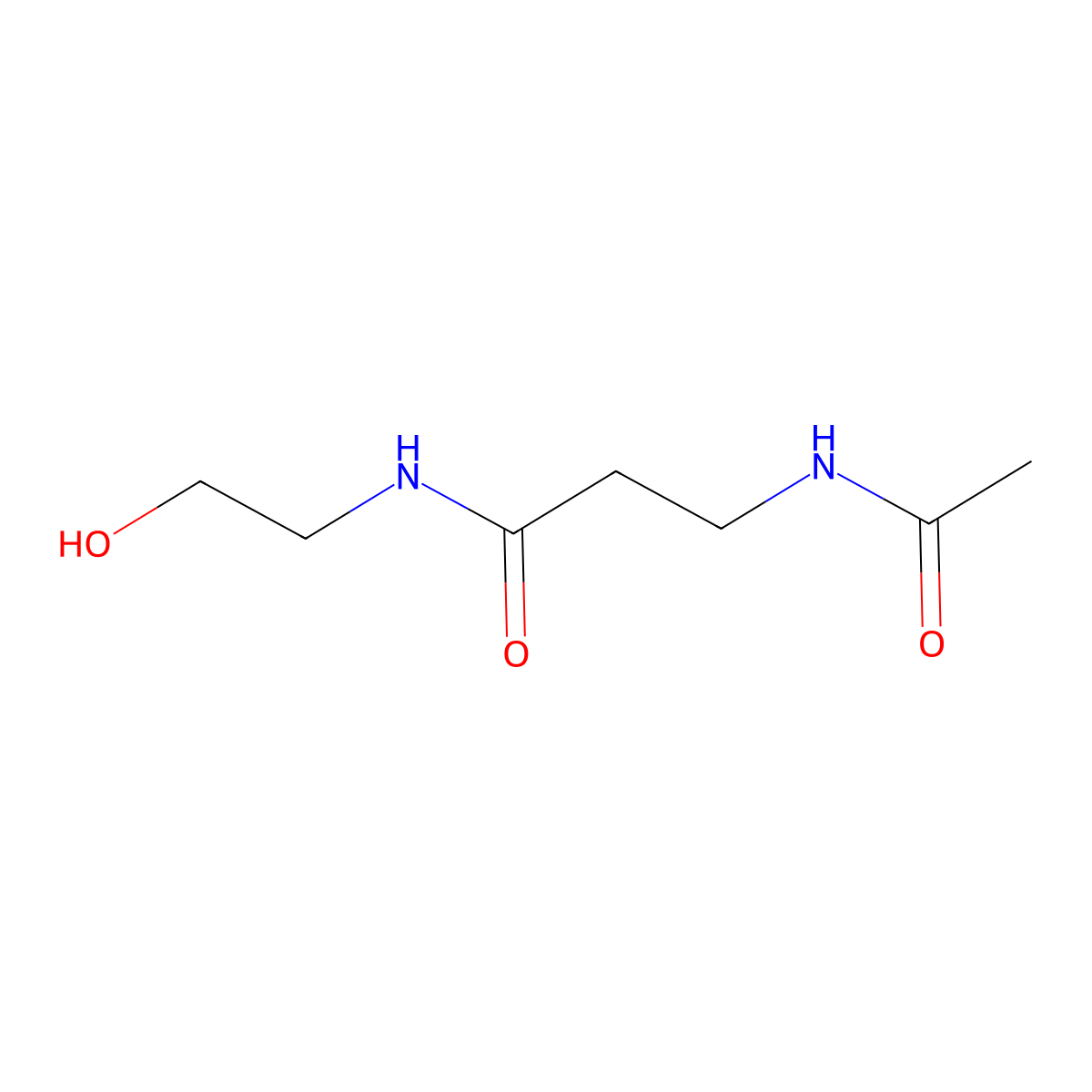 3-acetamido-N-(2-hydroxyethyl)propanamide molecular structure, CAS 138148-37-5
