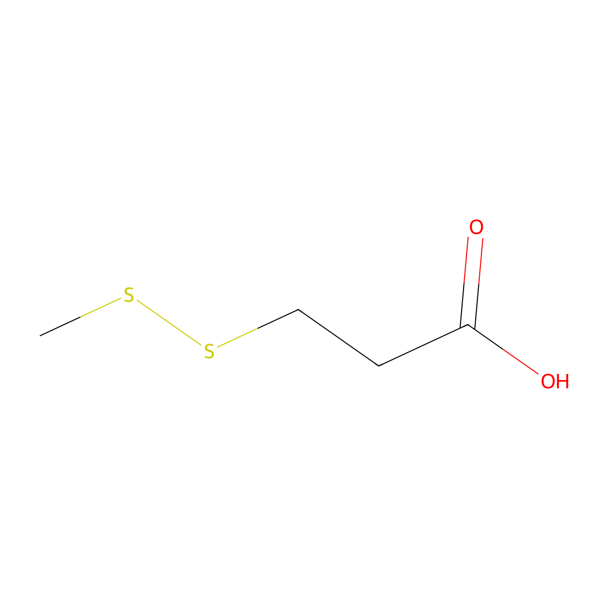 3-(Methyldisulfanyl)propanoic acid molecular structure, CAS 138148-59-1