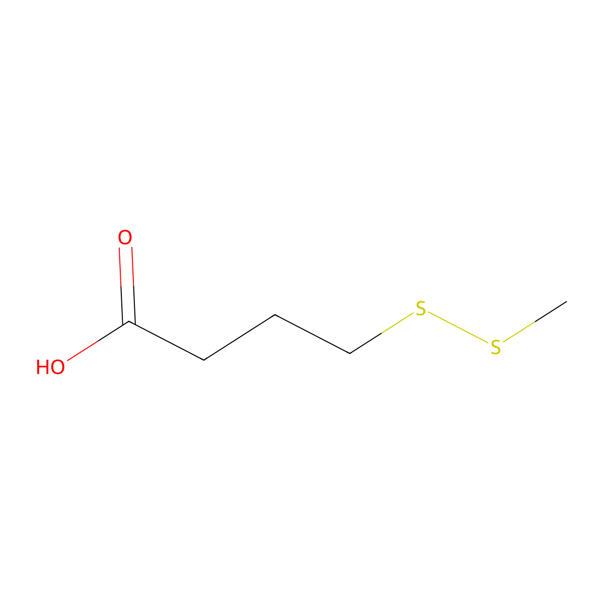 4-(Methyldisulfanyl)butanoic acid molecular structure, CAS 138148-60-4