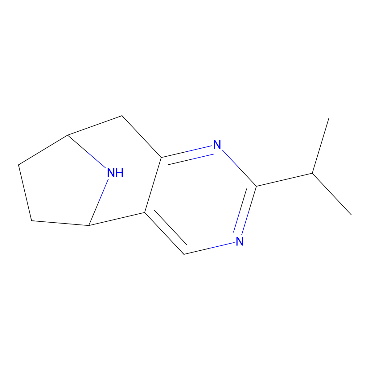 5-(Propan-2-yl)-4,6,12-triazatricyclo[7.2.1.0,2,7]dodeca-2,4,6-triene molecular structure, CAS 1381486-17-4