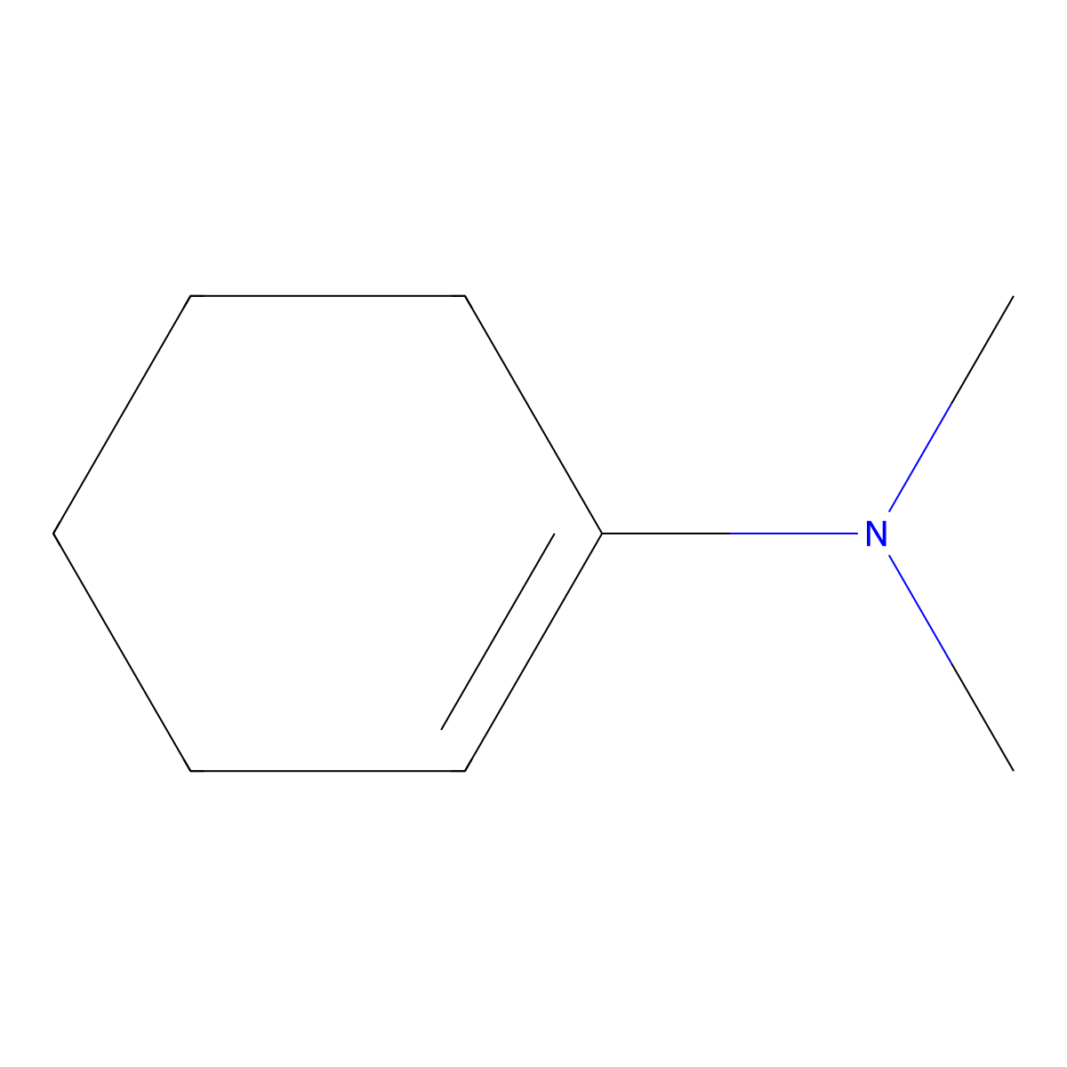 N,N-Dimethyl-1-cyclohexan-1-amine molecular structure, CAS 13815-46-8