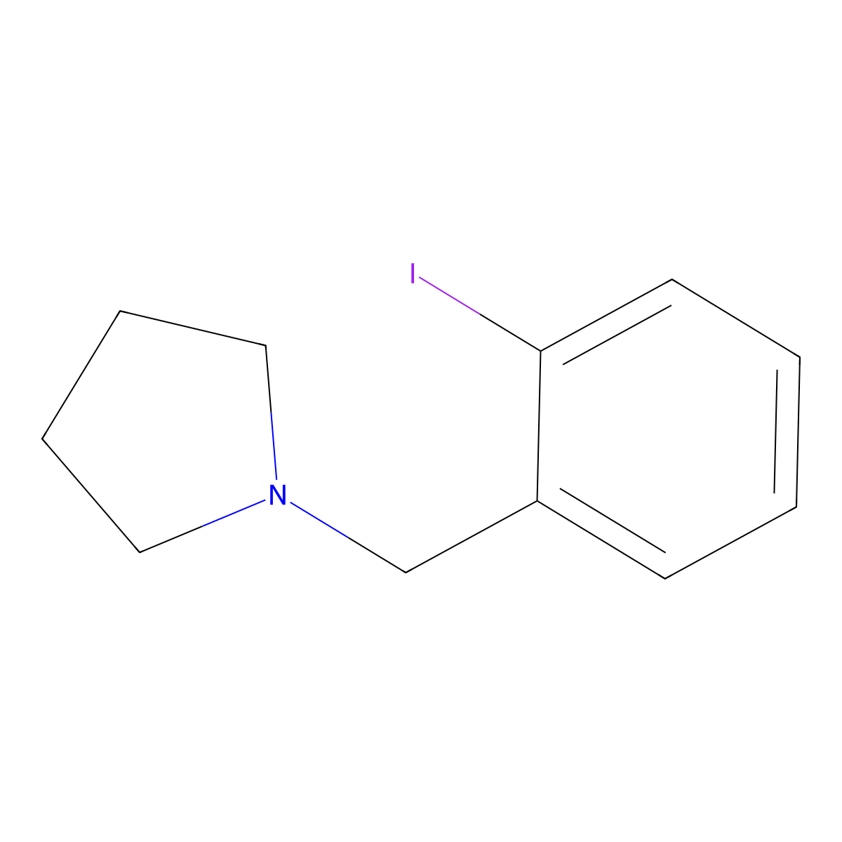 1-(2-Iodobenzyl)pyrrolidine molecular structure, CAS 138154-61-7