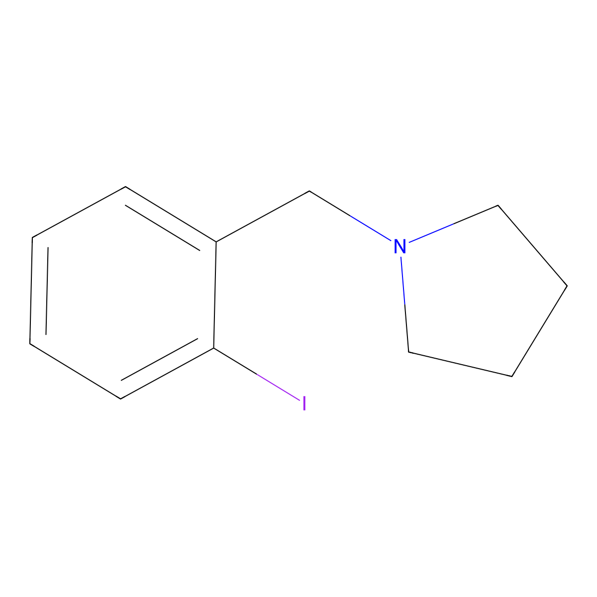 1-(2-Iodobenzyl)pyrrolidine molecular structure, CAS 138154-61-7