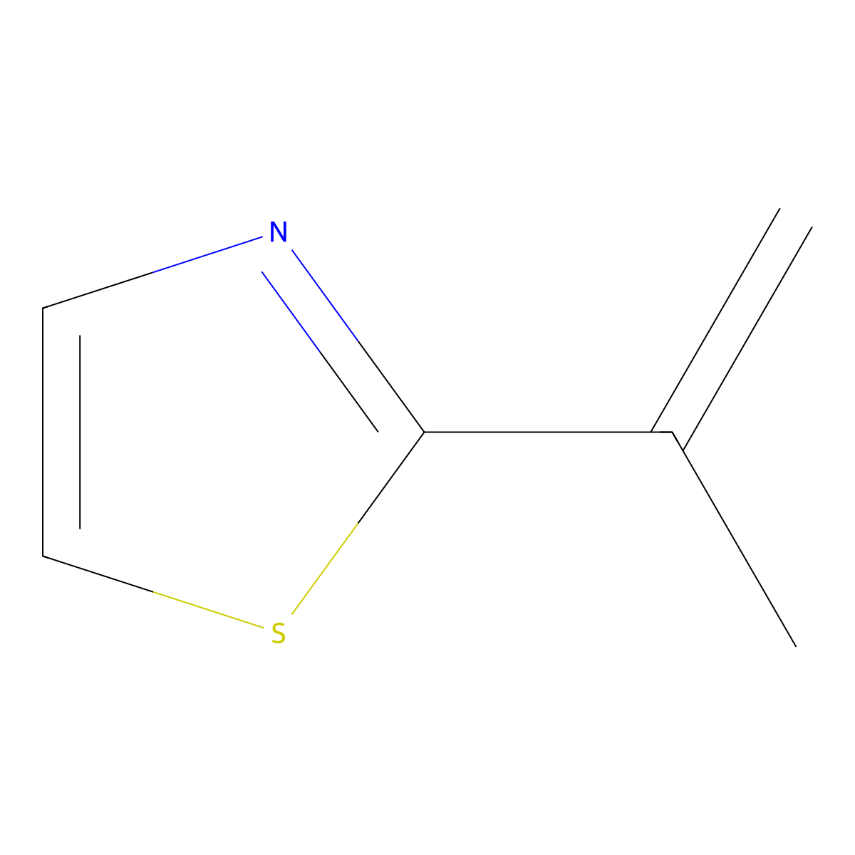 2-Isopropenylthiazole molecular structure, CAS 13816-04-1