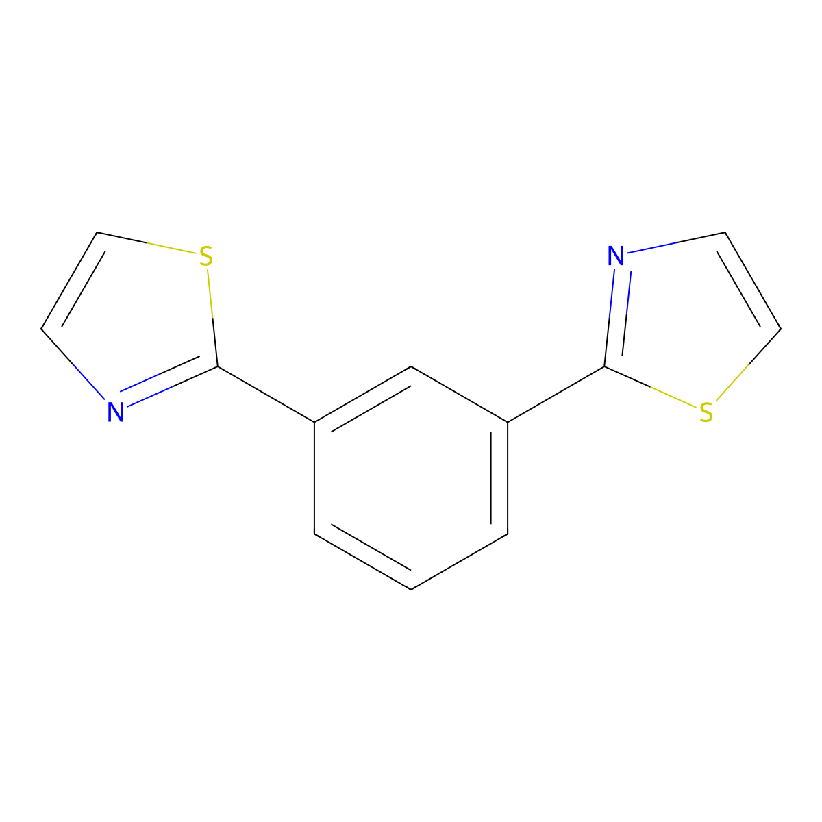 2,2'-(1,3-Phenylene)bis[thiazole] molecular structure, CAS 13816-22-3