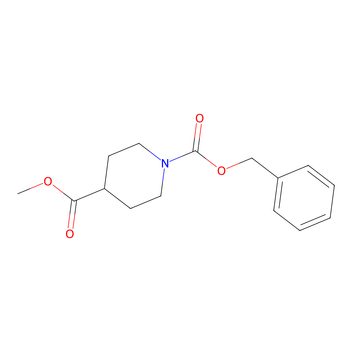 1-Benzyl 4-methyl piperidine-1,4-dicarboxylate molecular structure, CAS 138163-07-2