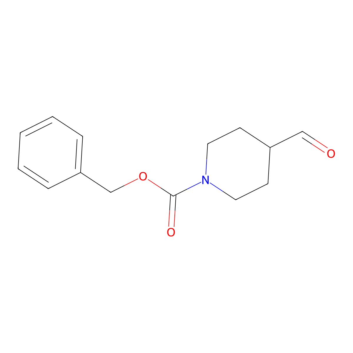Benzyl 4-formylpiperidine-1-carboxylate molecular structure, CAS 138163-08-3