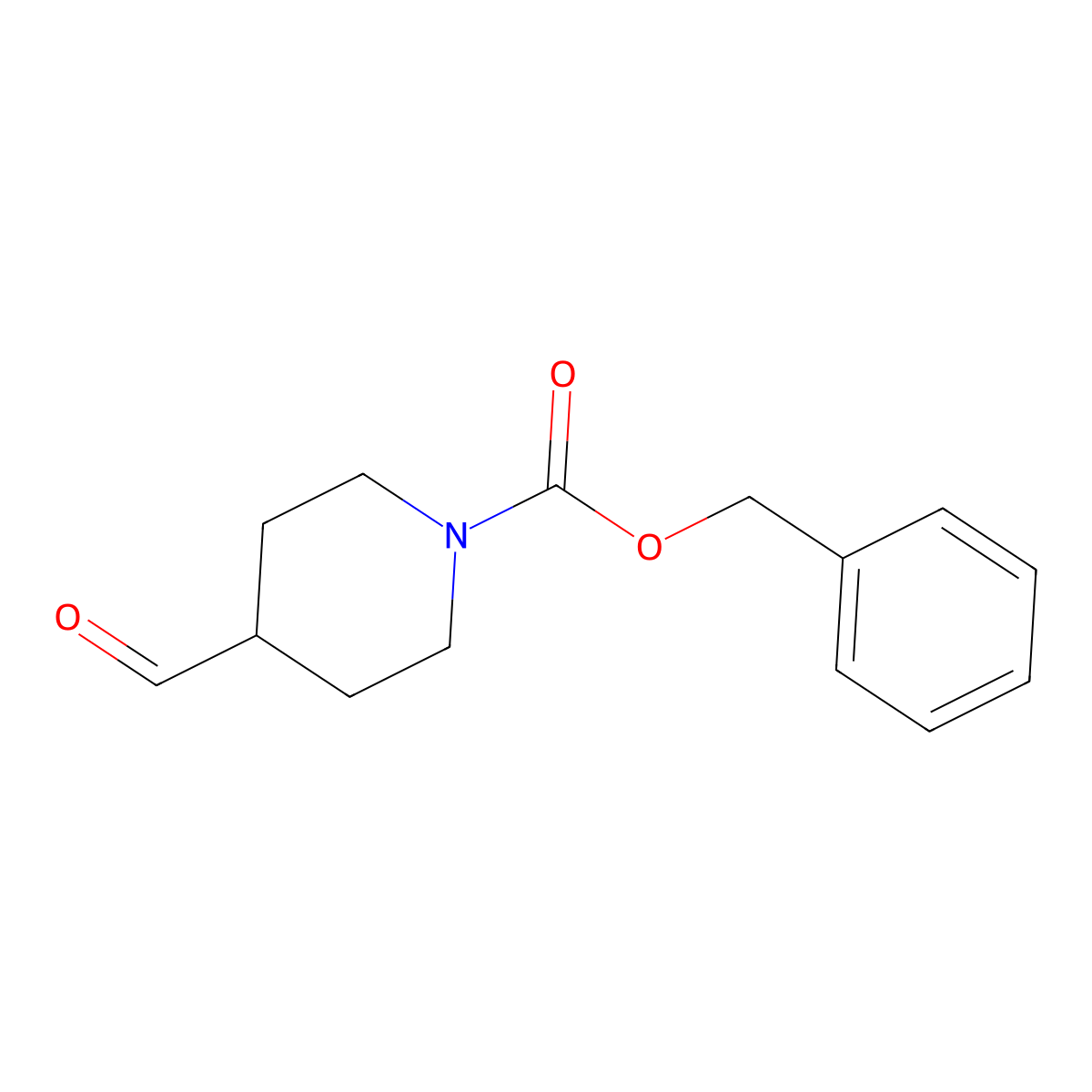 Benzyl 4-formylpiperidine-1-carboxylate molecular structure, CAS 138163-08-3