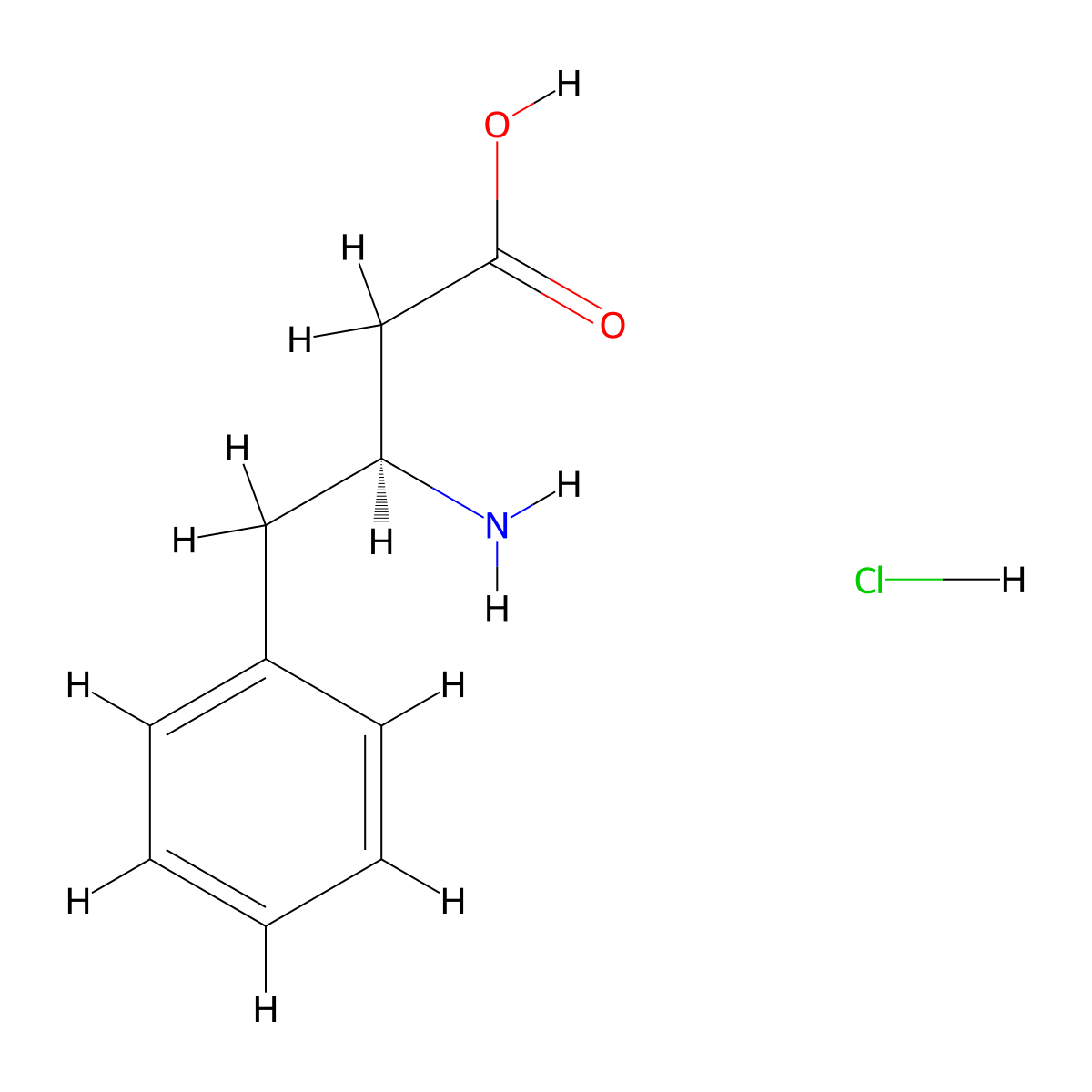 (3S)-3-amino-4-phenylbutanoic acid hydrochloride molecular structure, CAS 138165-77-2