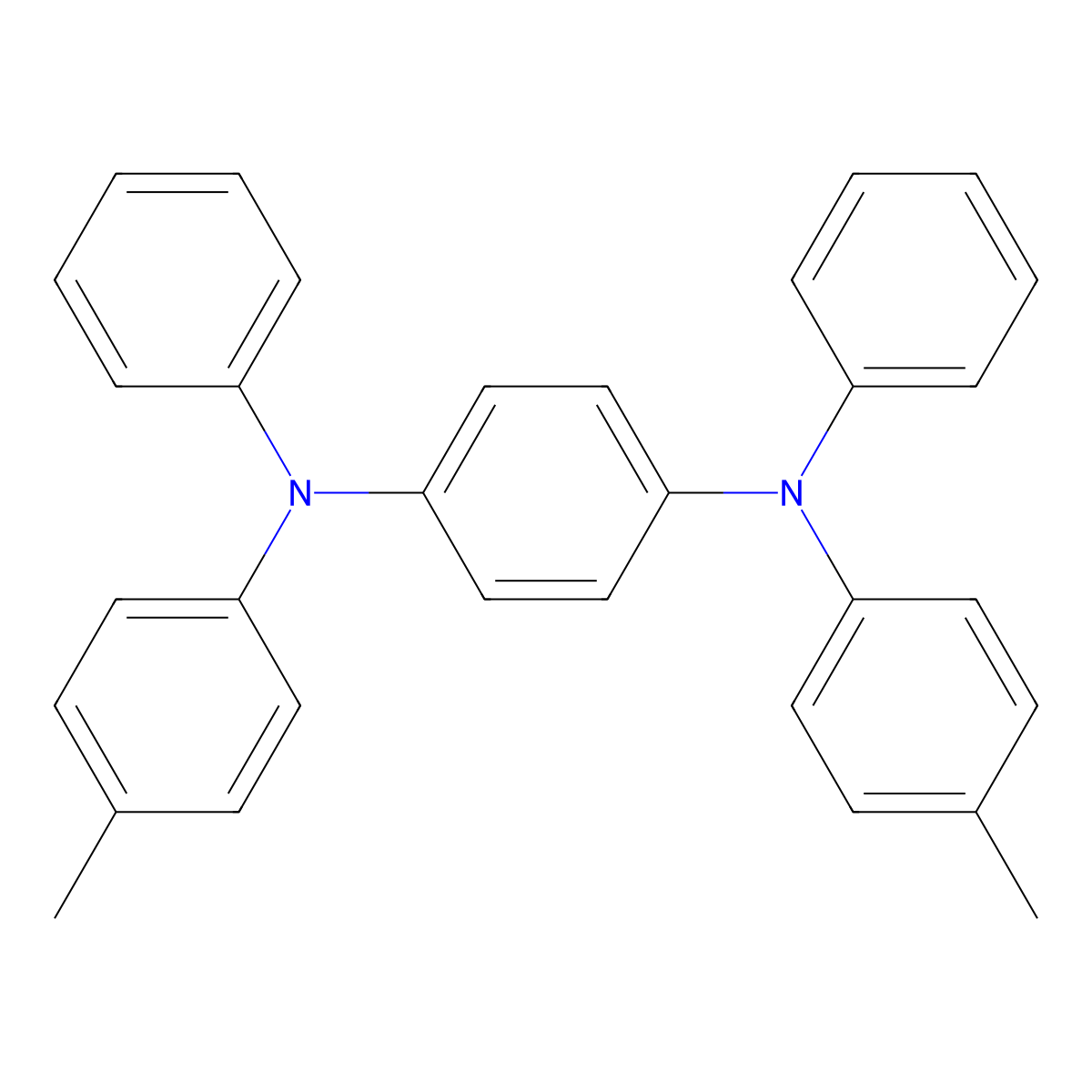 N,N'-Diphenyl-N,N'-di-p-tolylbenzene-1,4-diamine molecular structure, CAS 138171-14-9