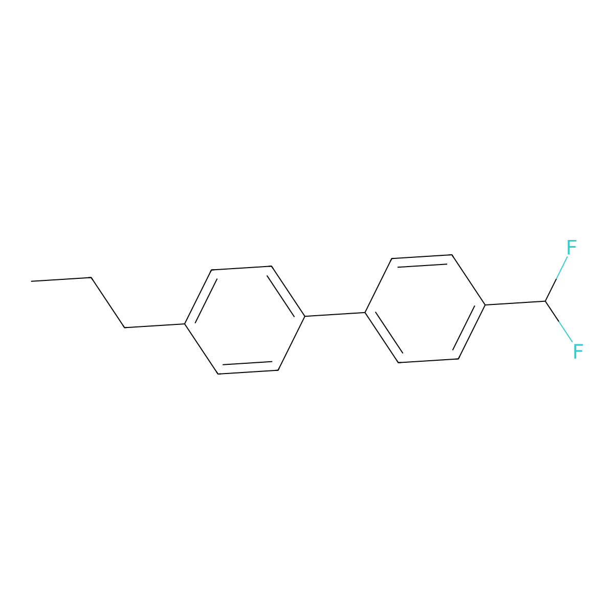4-(Difluoromethyl)-4'-propyl-1,1'-biphenyl molecular structure, CAS 138171-38-7