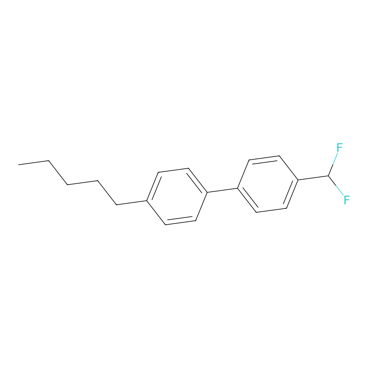 4-(Difluoromethyl)-4'-pentyl-1,1'-biphenyl molecular structure, CAS 138171-40-1