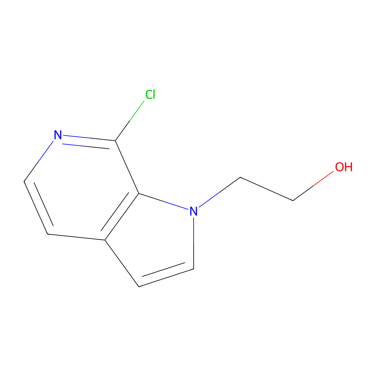 2-(7-Chloro-1H-pyrrolo[2,3-c]pyridin-1-yl)ethanol molecular structure, CAS 1381722-96-8