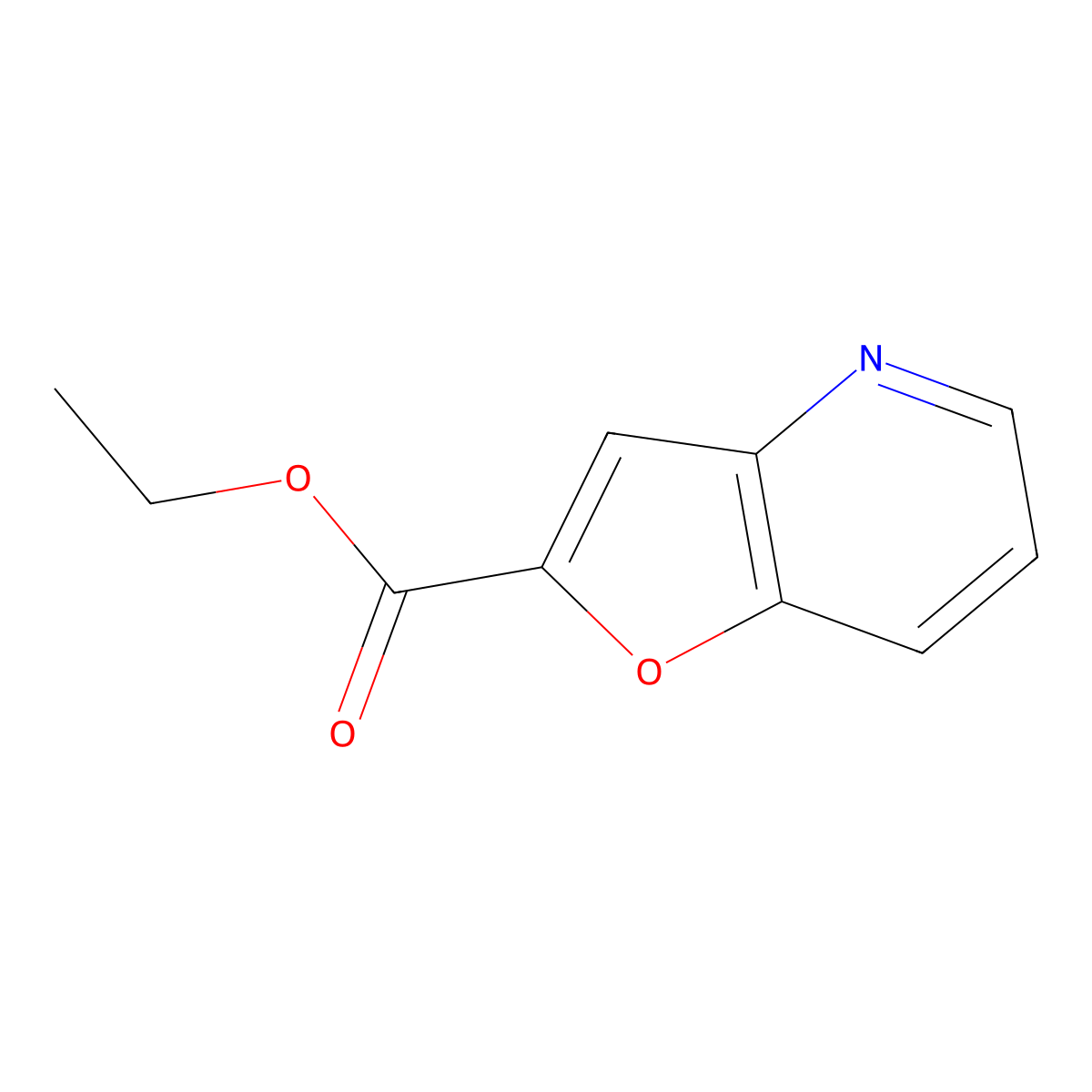 Ethyl furo[3,2-b]pyridine-2-carboxylate molecular structure, CAS 138173-82-7