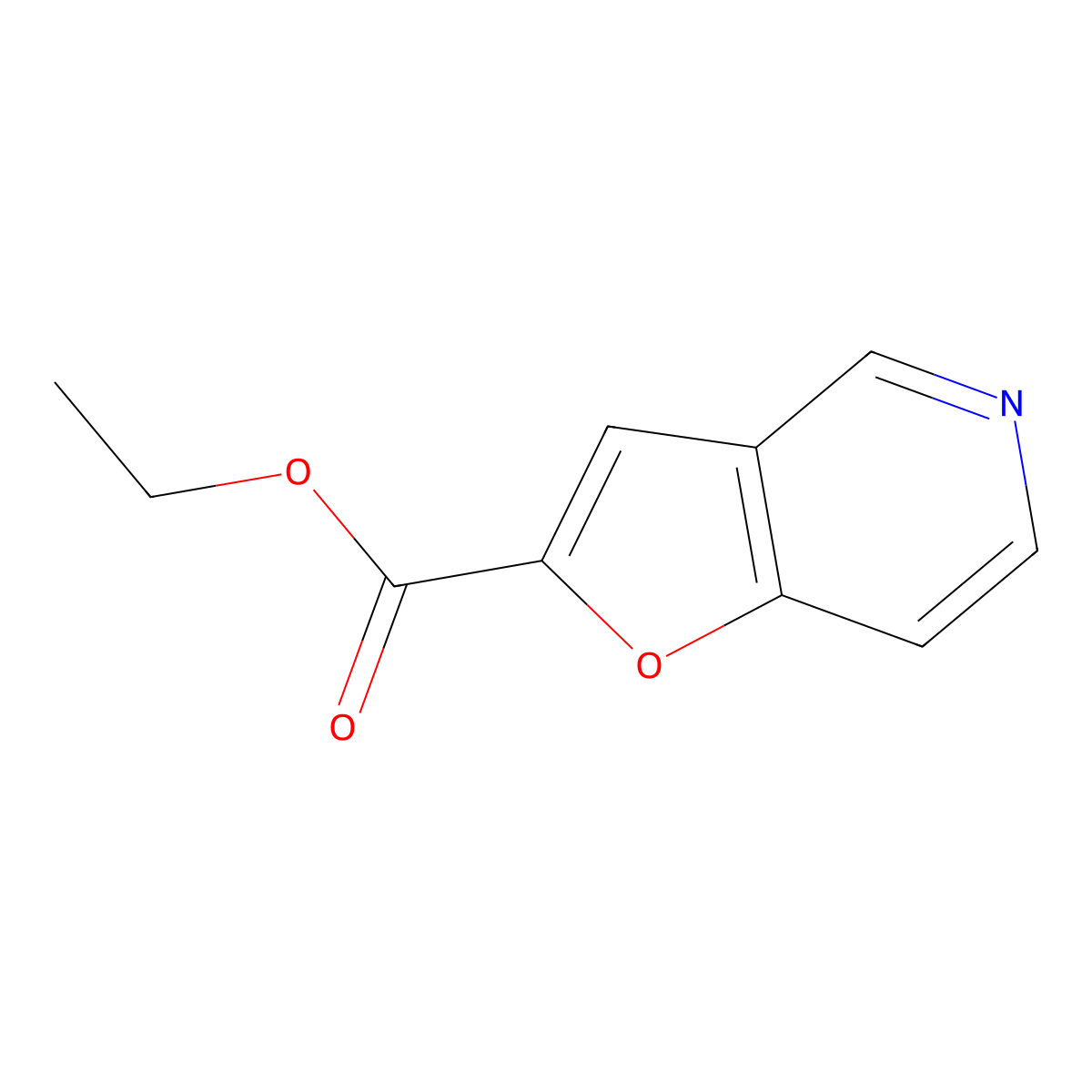 Ethyl furo[3,2-c]pyridine-2-carboxylate molecular structure, CAS 138173-84-9