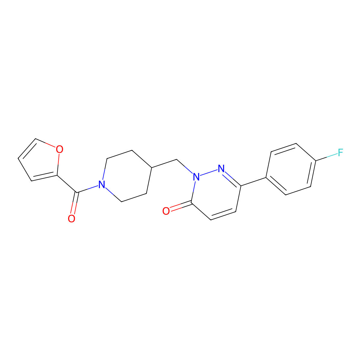 6-(4-Fluorophenyl)-2-{[1-(furan-2-carbonyl)piperidin-4-yl]methyl}-2,3-dihydropyridazin-3-one molecular structure, CAS 1381752-43-7