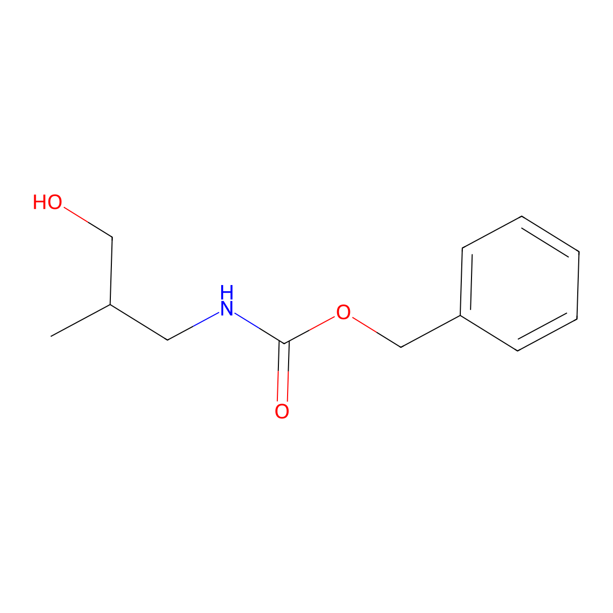Benzyl 3-hydroxy-2-methylpropylcarbamate molecular structure, CAS 1381761-65-4