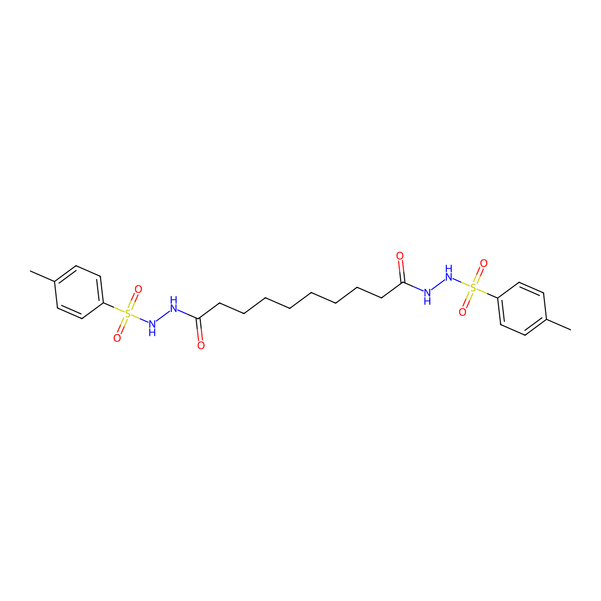 1,10-Bis[2-[(4-methylphenyl)sulfonyl]hydrazide]-decanedioic acid molecular structure, CAS 1381762-91-9
