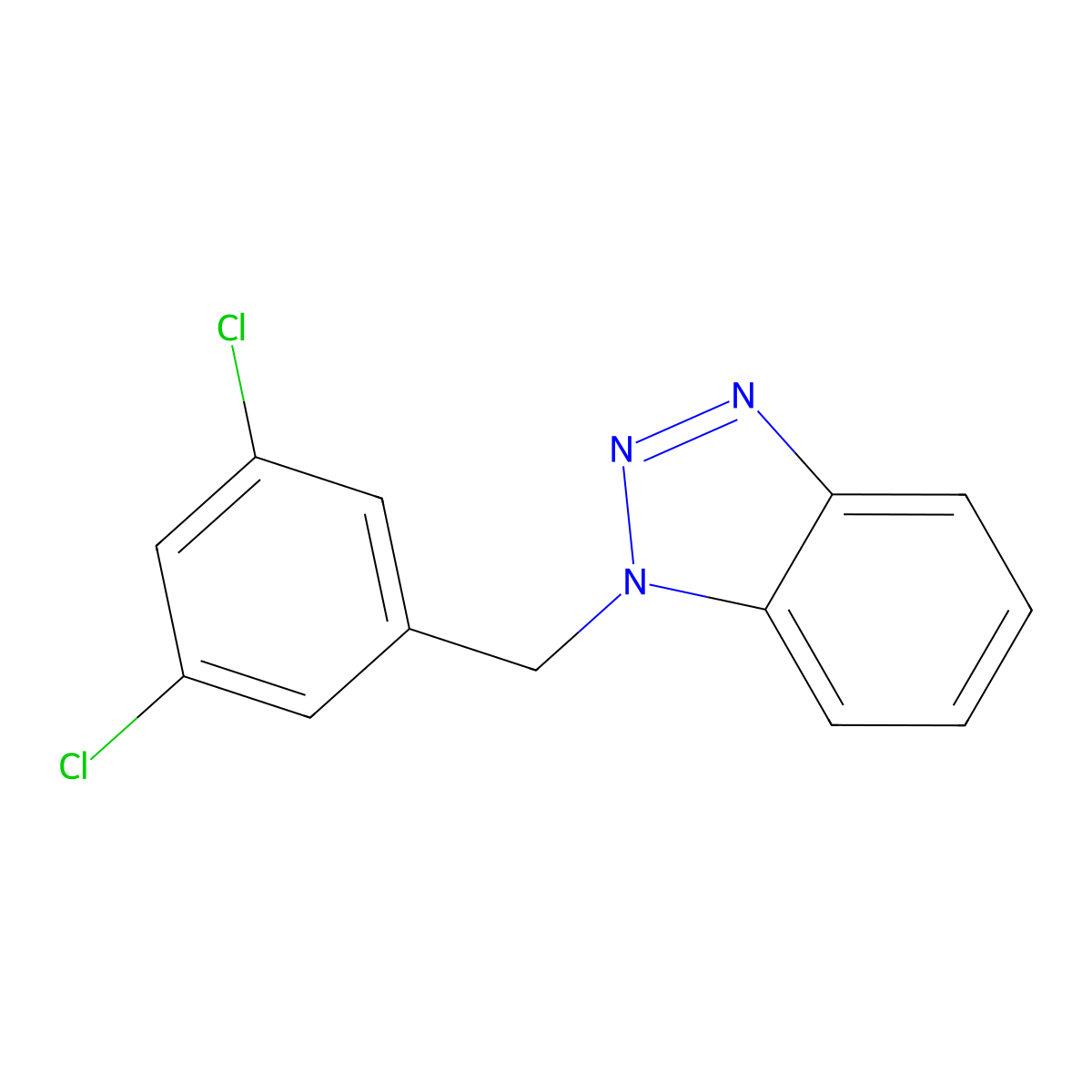 1-[(3,5-Dichlorophenyl)methyl]-1H-1,2,3-benzotriazole molecular structure, CAS 1381763-30-9