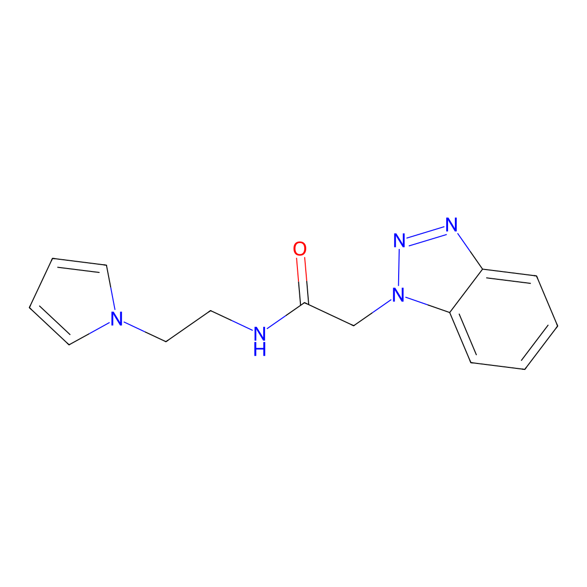 2-(1H-1,2,3-Benzotriazol-1-yl)-N-[2-(1H-pyrrol-1-yl)ethyl]acetamide molecular structure, CAS 1381764-67-5
