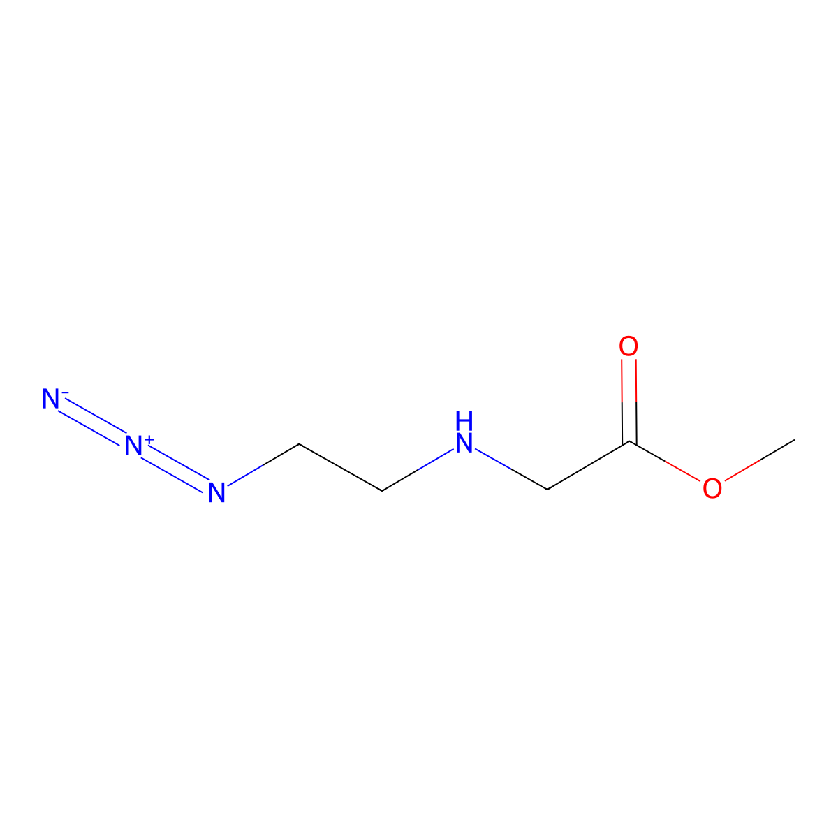 Methyl 2-[(2-azidoethyl)amino]acetate molecular structure, CAS 1381767-80-1