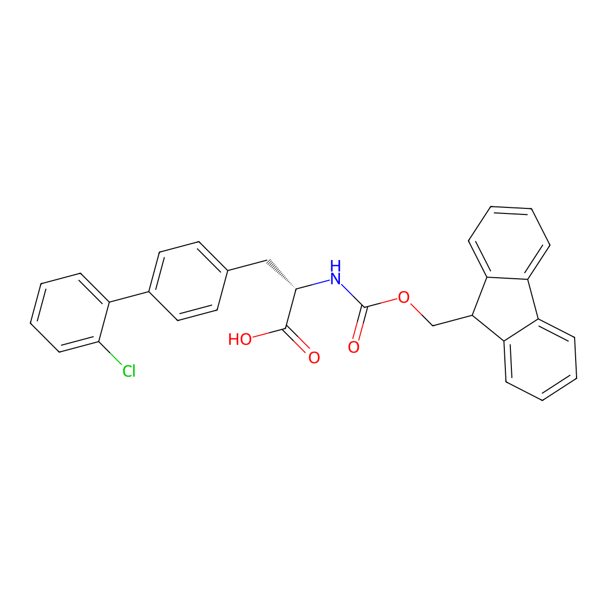 Fmoc-Bph2C-OH molecular structure, CAS 1381787-76-3