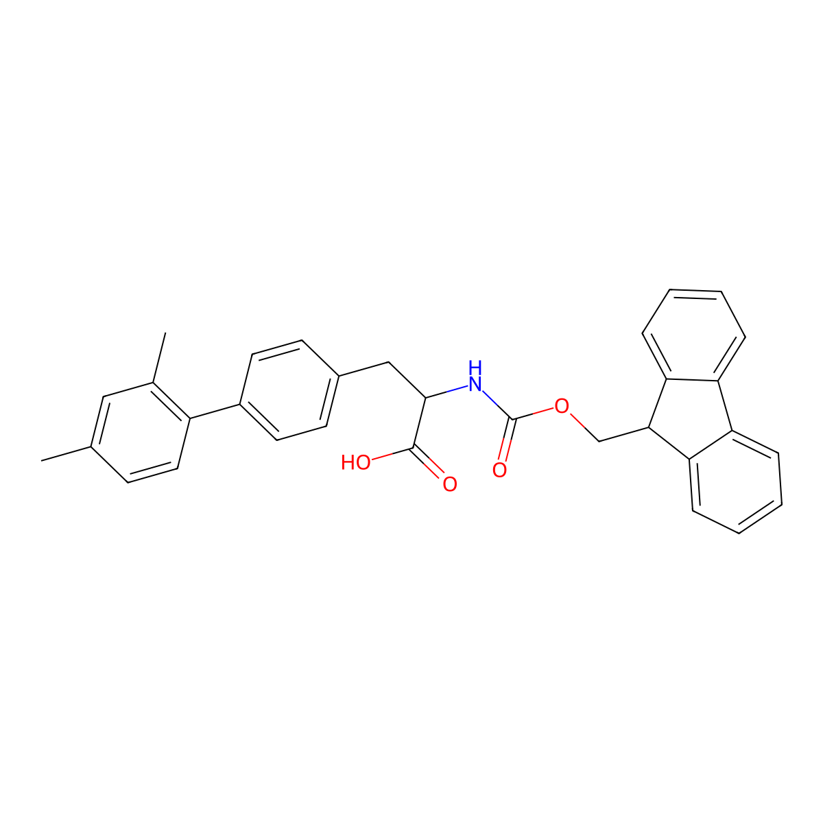 Fmoc-4-(2,4-dimethyl-phenyl)-L-phenylalanine molecular structure, CAS 1381790-55-1