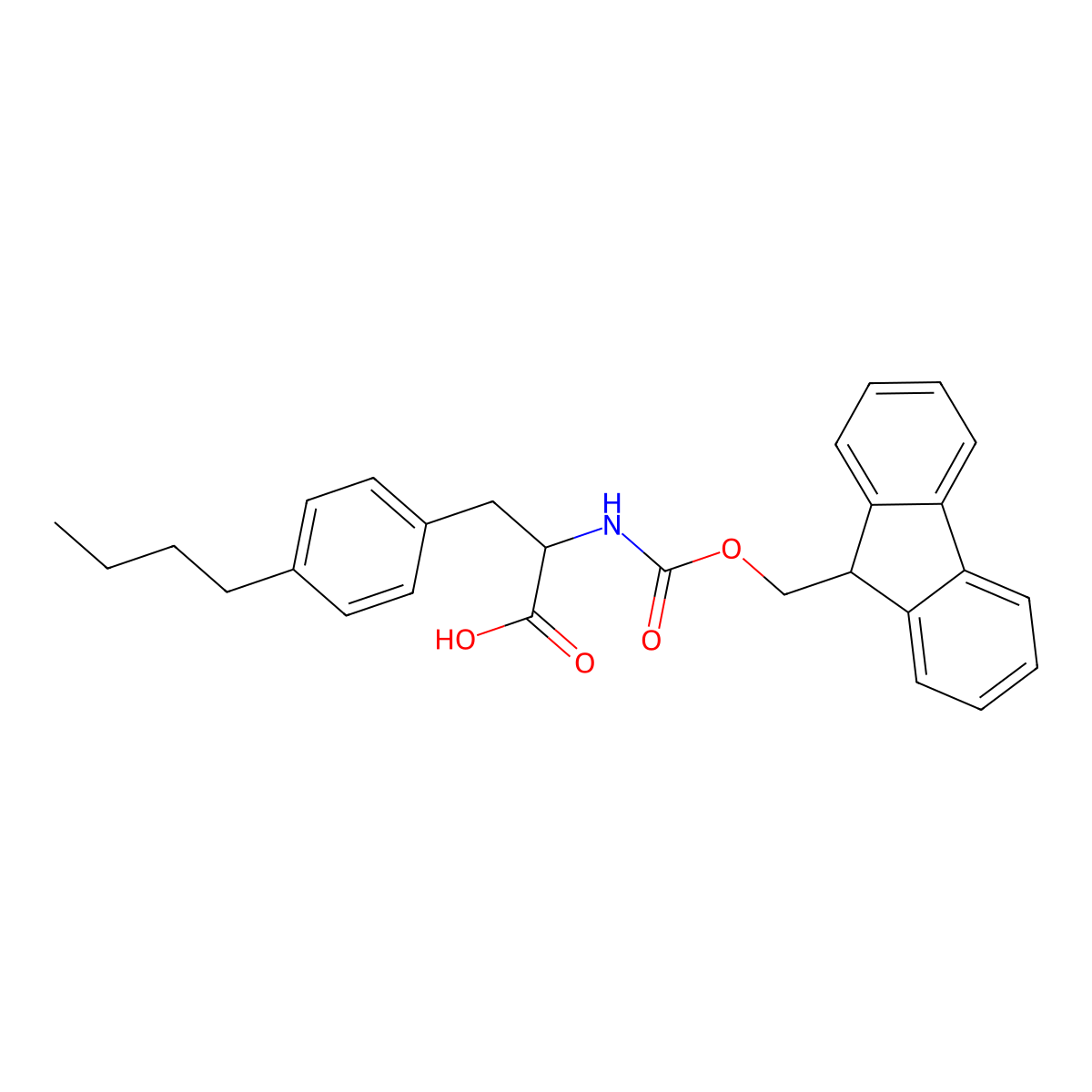 Fmoc-L-Phe(4-butyl)-OH molecular structure, CAS 1381801-18-8