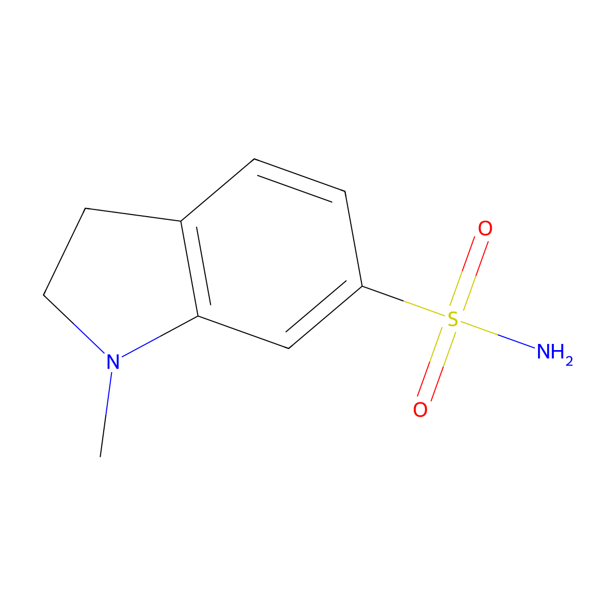 1-methyl-2,3-dihydro-1H-indole-6-sulfonamide molecular structure, CAS 1381803-01-5