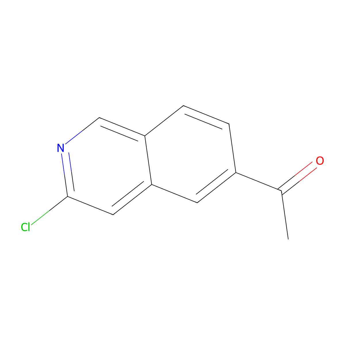1-(3-Chloroisoquinolin-6-yl)ethanone molecular structure, CAS 1381812-94-7
