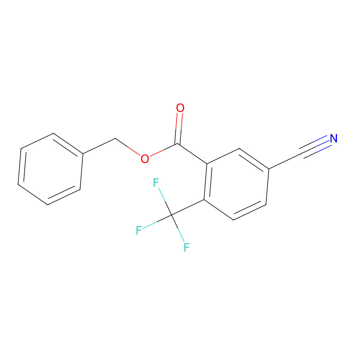 Benzyl 5-cyano-2-(trifluoromethyl)benzoate molecular structure, CAS 1381846-24-7