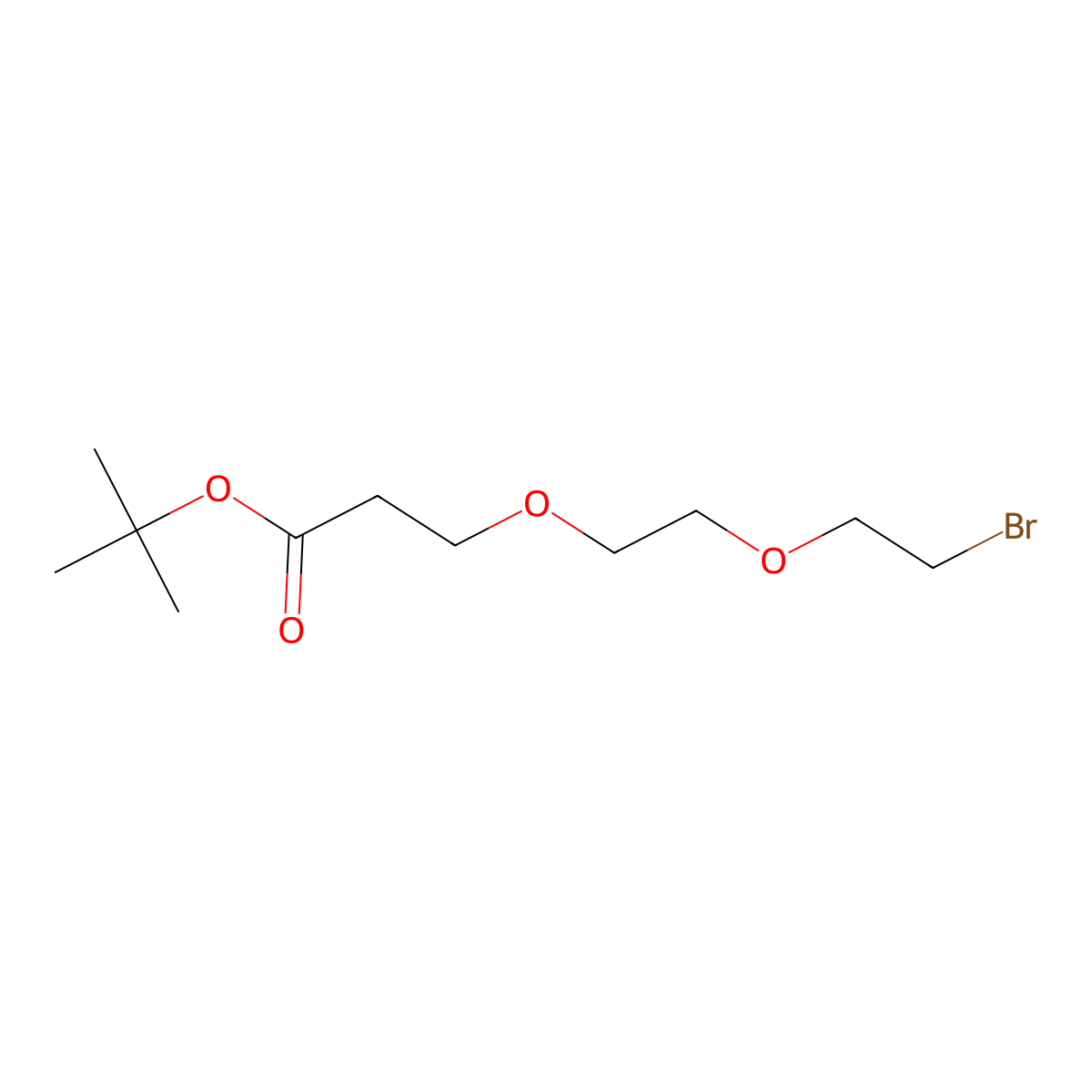 tert-Butyl 3-(2-(2-bromoethoxy)ethoxy)propanoate molecular structure, CAS 1381861-91-1