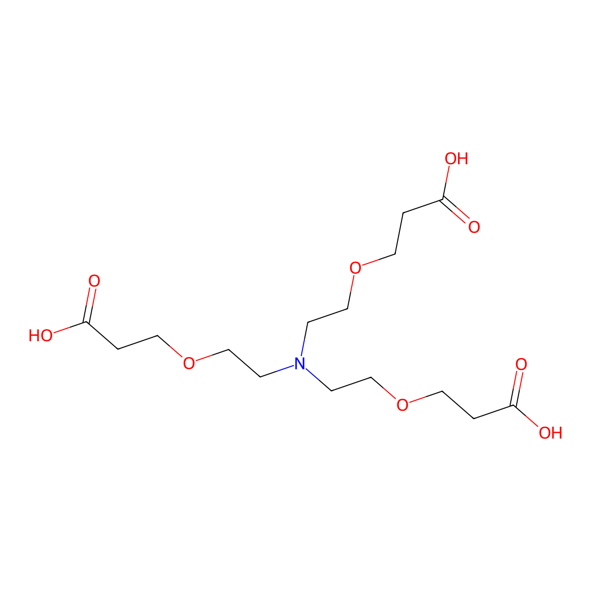 Tri(carboxyethyloxyethyl)amine molecular structure, CAS 1381861-95-5