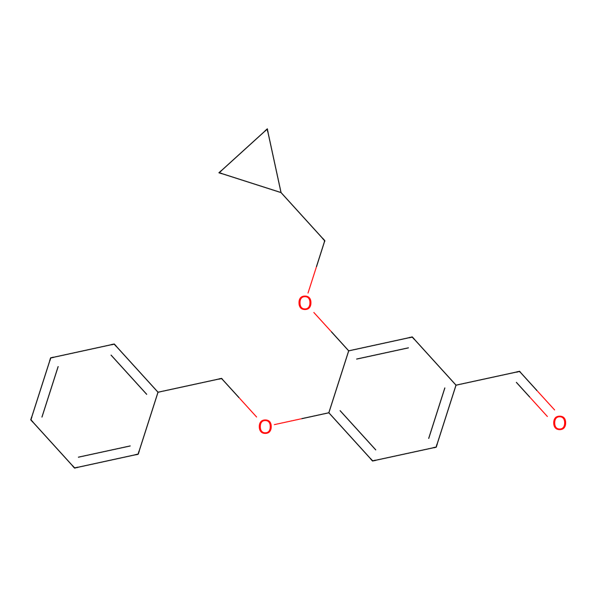 4-(Benzyloxy)-3-(cyclopropylmethoxy)benzaldehyde molecular structure, CAS 1381886-14-1