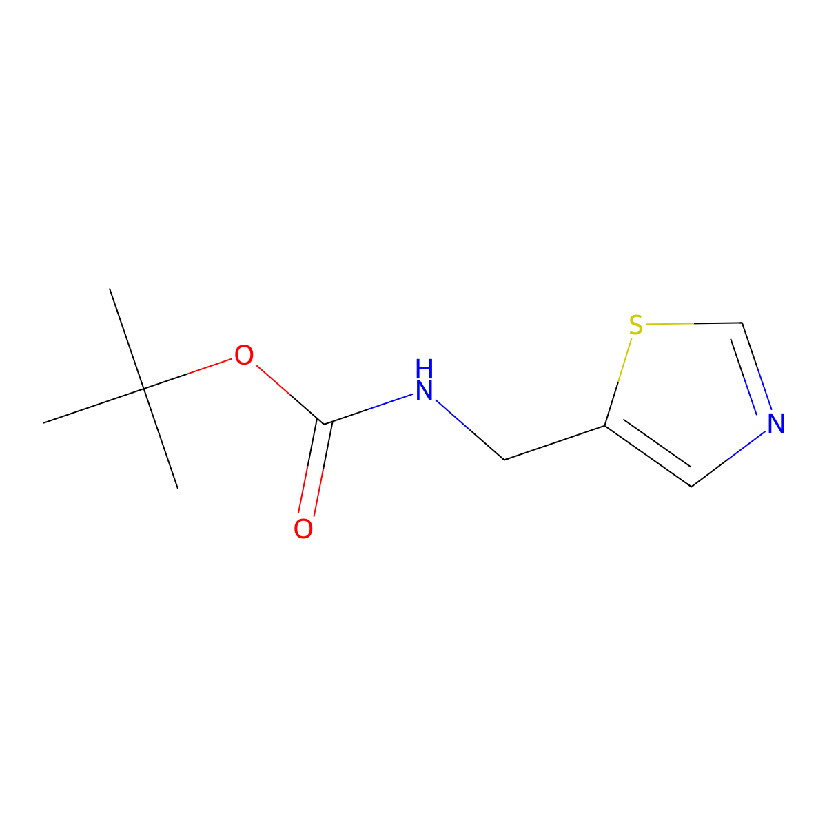 tert-Butyl (thiazol-5-ylmethyl)carbamate molecular structure, CAS 1381925-24-1