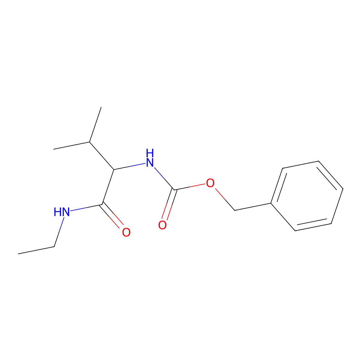 Benzyl N-[(1S)-1-(ethylcarbamoyl)-2-methylpropyl]carbamate molecular structure, CAS 1381929-59-4