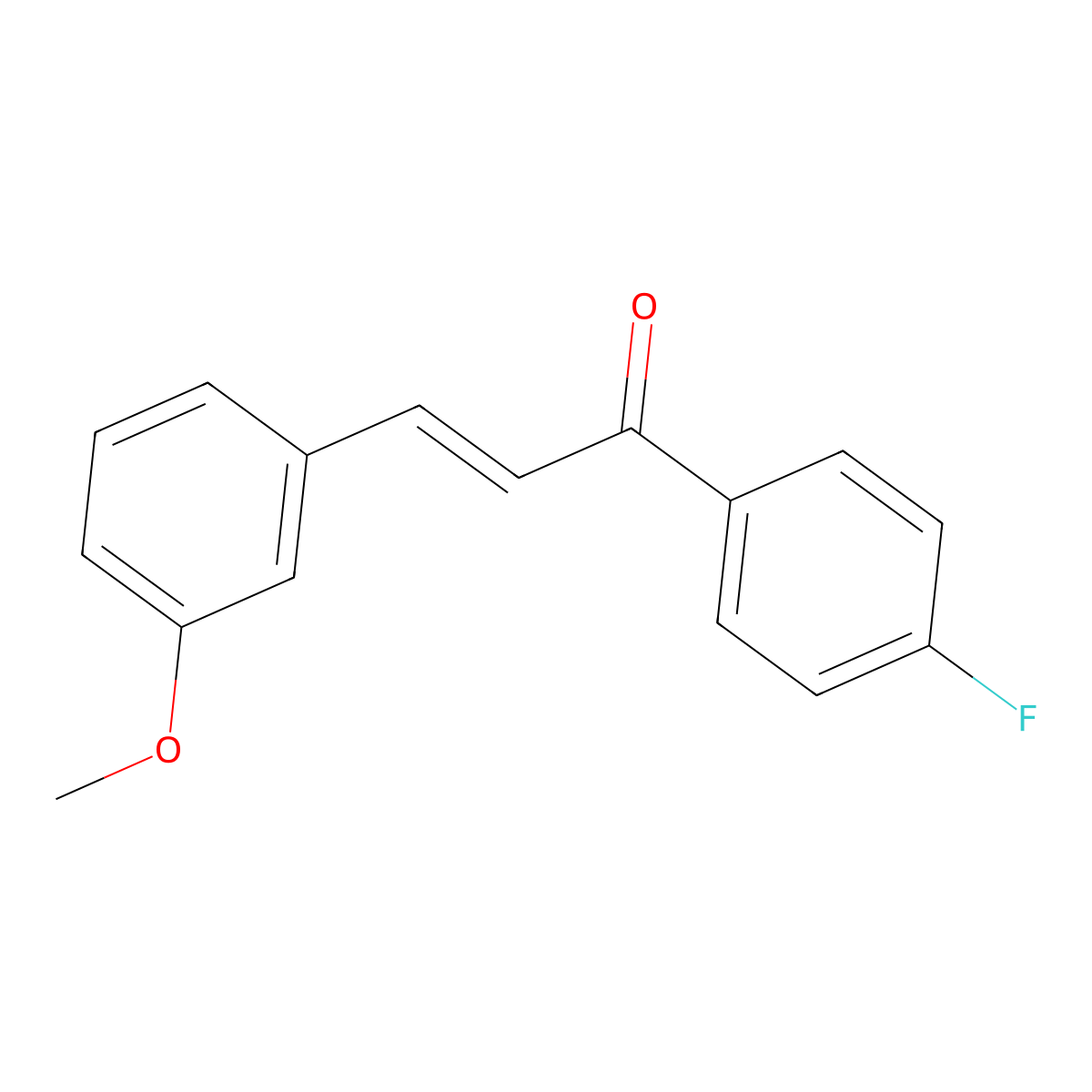 (2E)-1-(4-fluorophenyl)-3-(3-methoxyphenyl)prop-2-en-1-one molecular structure, CAS 1381931-15-2