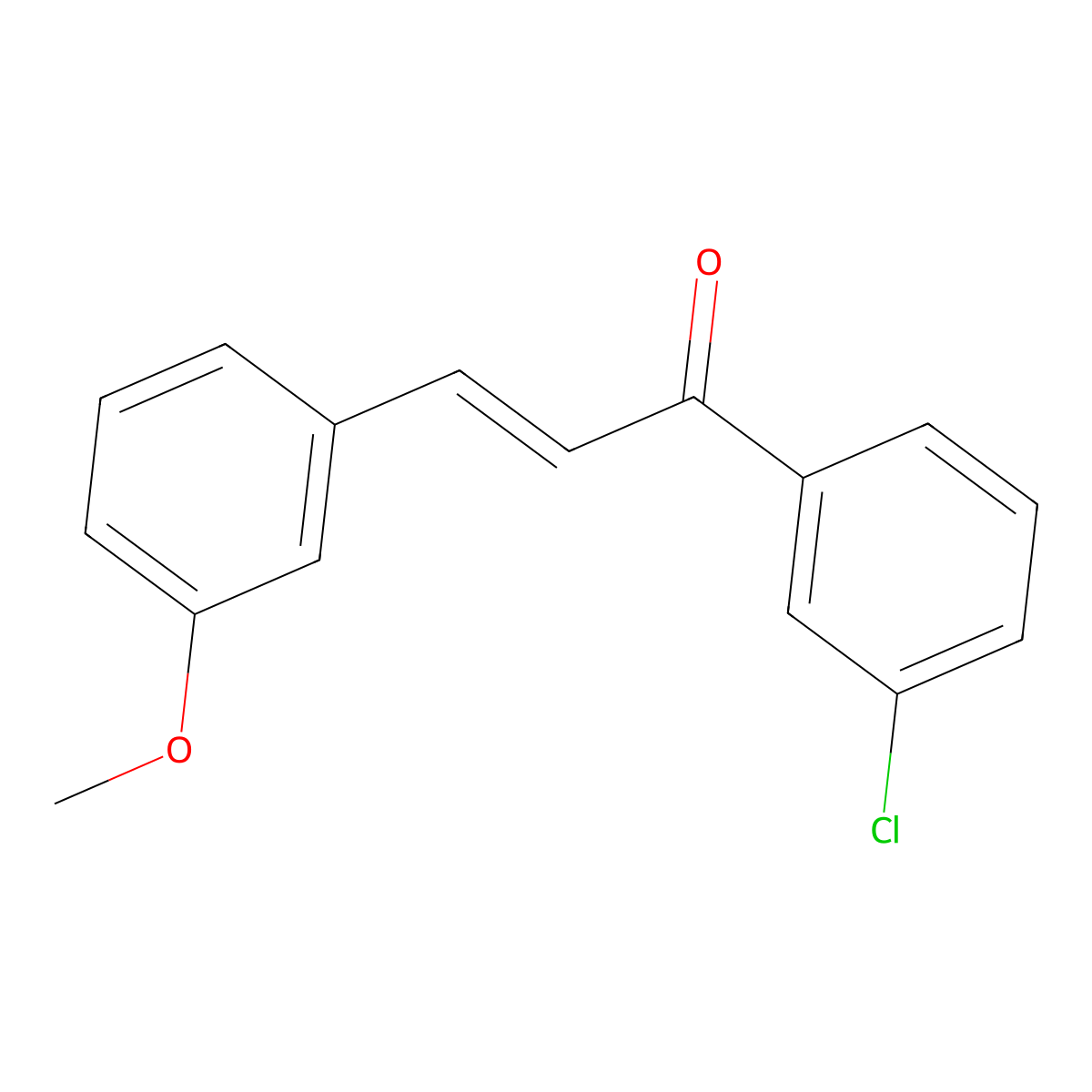 (2E)-1-(3-Chlorophenyl)-3-(3-methoxyphenyl)prop-2-en-1-one molecular structure, CAS 1381931-16-3