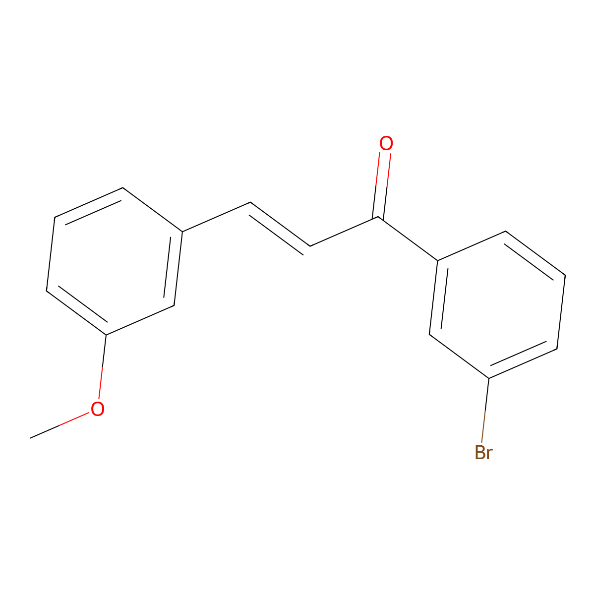 (E)-1-(3-bromophenyl)-3-(3-methoxyphenyl)prop-2-en-1-one molecular structure, CAS 1381931-17-4