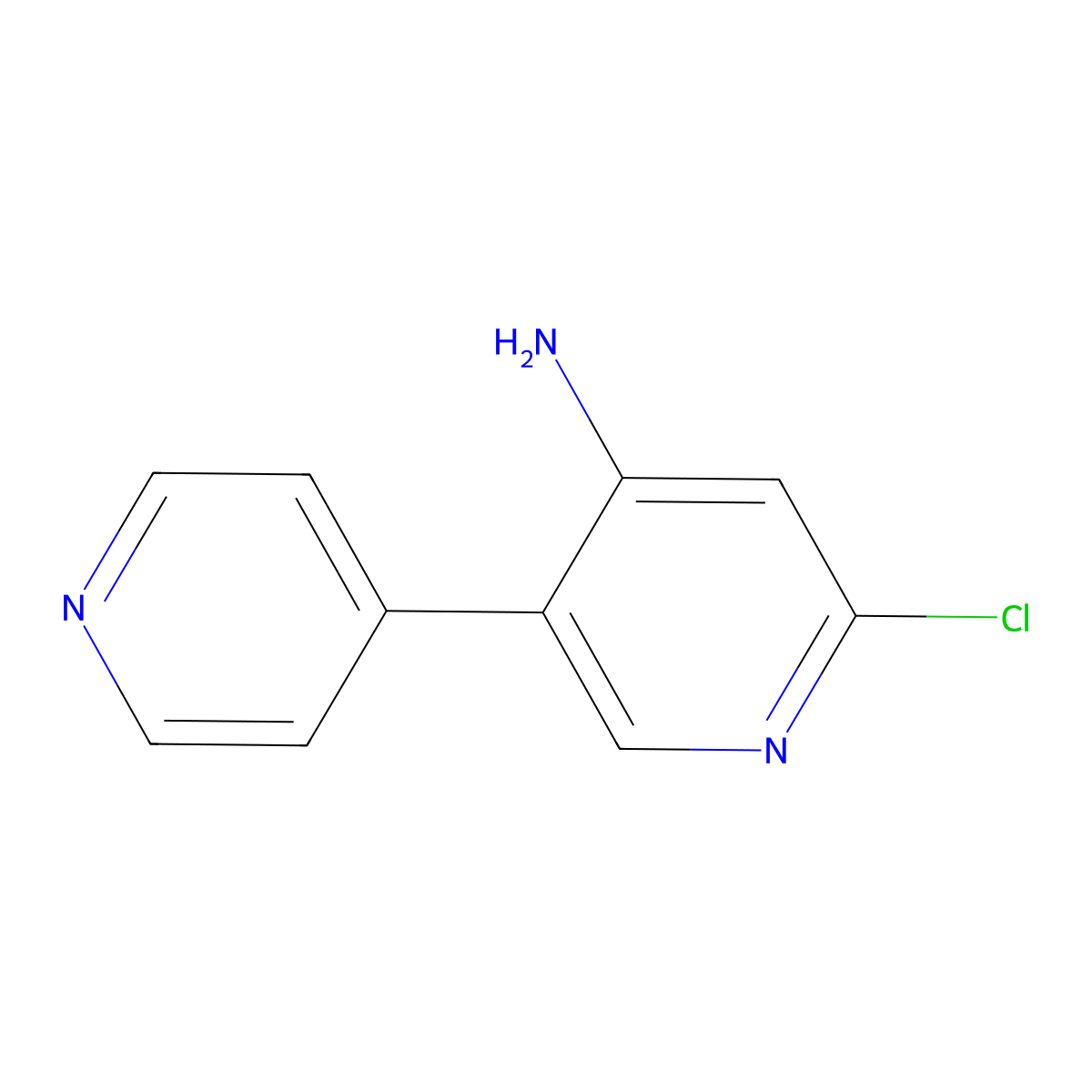 2-Chloro-4-amino-5-(4-pyridyl)pyridine molecular structure, CAS 1381933-13-6